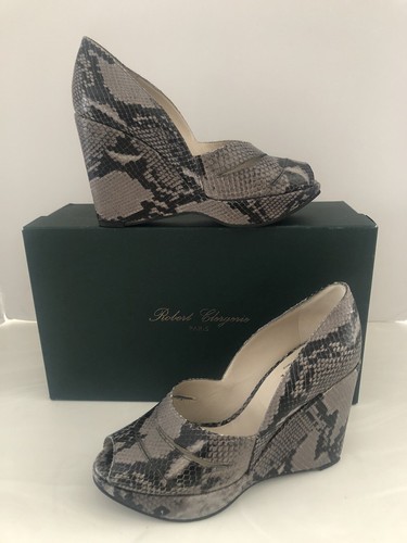 NEW Robert Clergerie Platform Snakeskin Shoes US 8 1/2  display picture 3