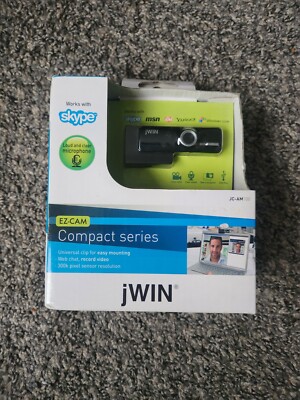 JWIN JC-AM100 Personal Mini Web Camera EZ-CAM Compact Series Works With Skype 