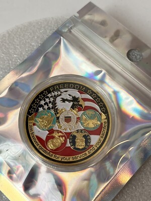 United States Freedom Challenge Coin  I Am Forever Grateful For Your Service 