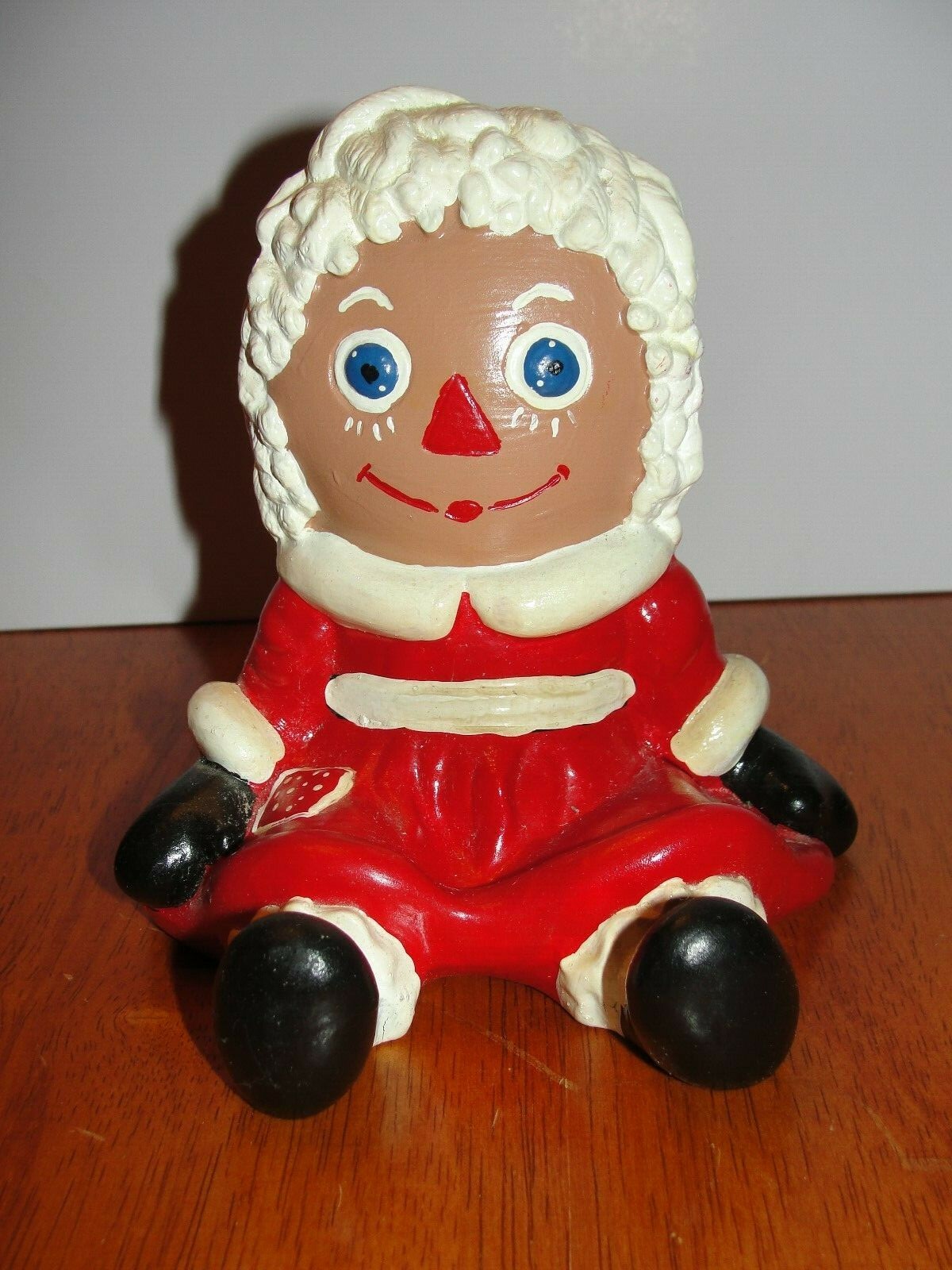 Vintage 1974 Raggedy Ann & Andy Bobbs Merrill Ceramic Christmas Santa &Mrs Claus