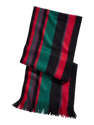 

ALFANI Мужской черный зимний шарф с бахромой