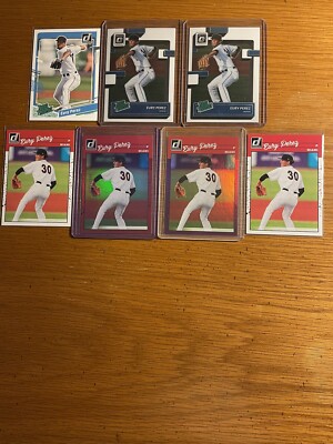 Eury Perez Marlins 2022 Rookie Lot of (7) w/ Optic & Donruss #'d 1513/2023 MINT