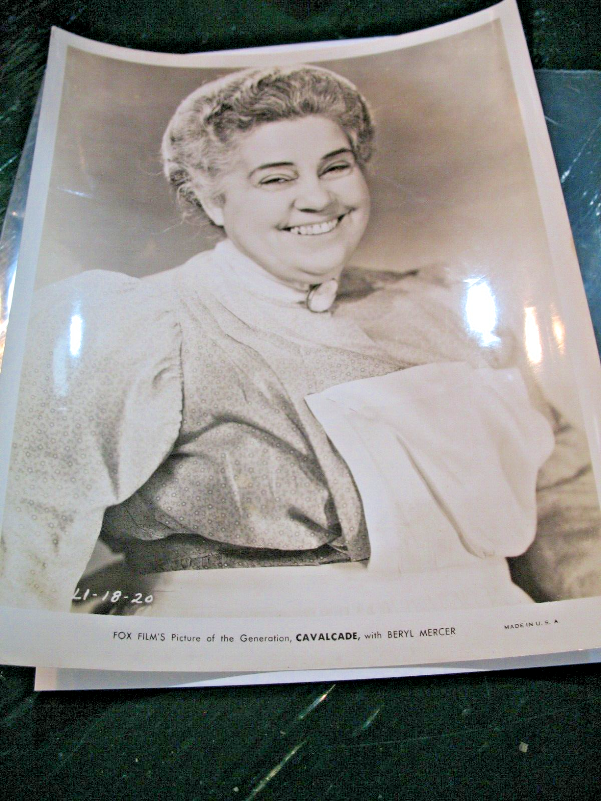 BERYL MERCER FOX FILMS STUDIO PHOTO CAVALCADE PICTURE OF THE