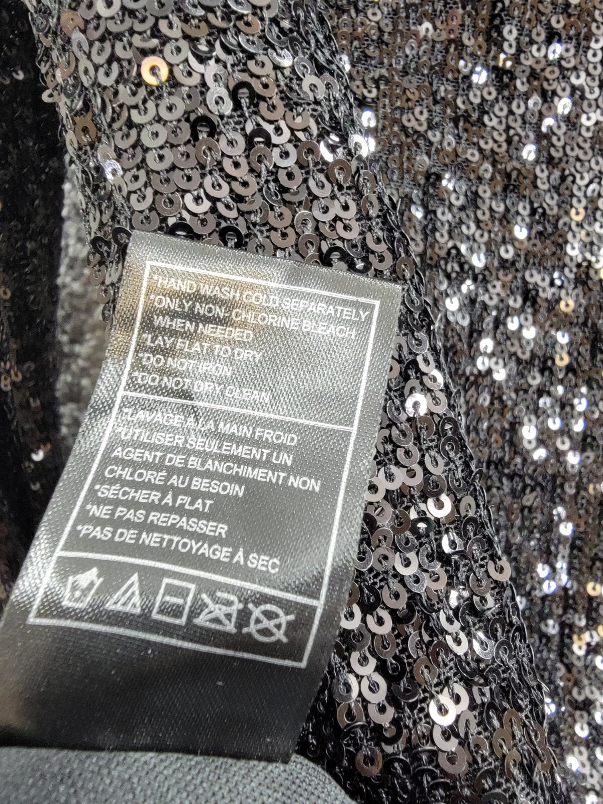 Steve Madden Delorean Sequined Mini Cocktail Dress Women's S Black Pullover - Picture 14 of 16