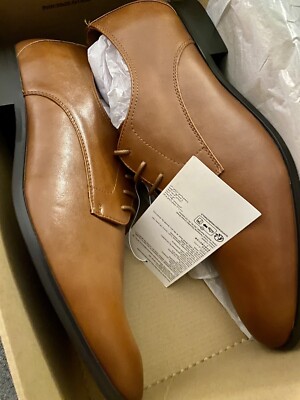 Amazon Essentials Men s Brown Derby Lace Up Dress Shoes - US Size 11.5