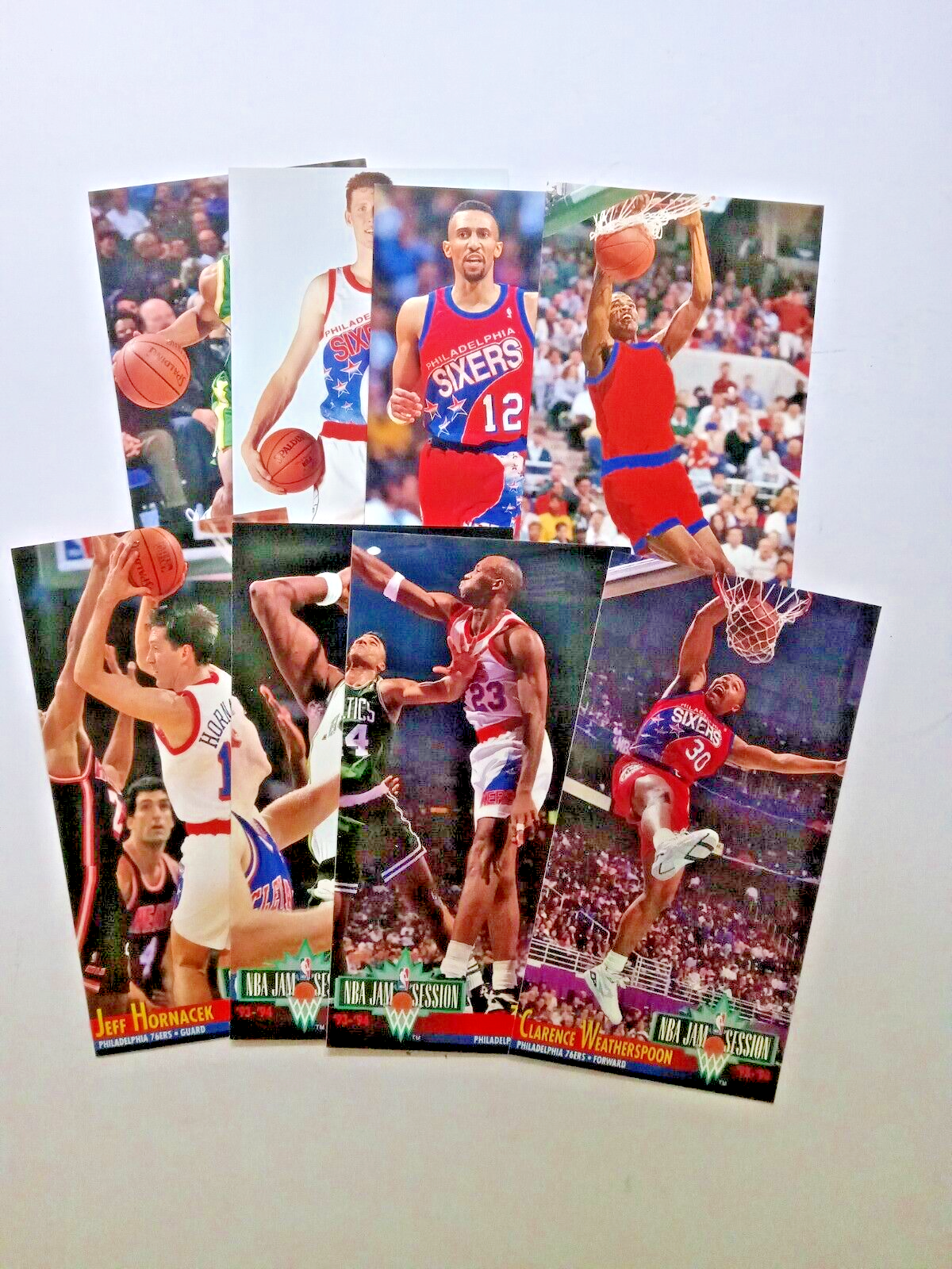 1993 94 NBA JAM SESSION Basketball 8 Card Lot Philadelphia