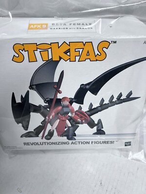 Hasbro - Stikfas Beta Female Warrior with Dragon Action Figure AFK 9 - 2003