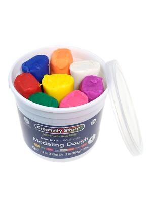 Pacon Creativity Street Modeling Dough - bucket of 8 assorted 4 oz.