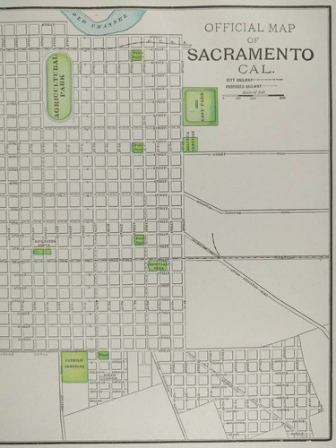 Vintage 1901 SACRAMENTO CALIFORNIA Map 14