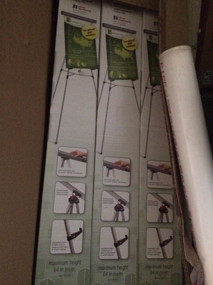 Lot (3) Office Depot Presentation Easel with Chart Holder Silver 64