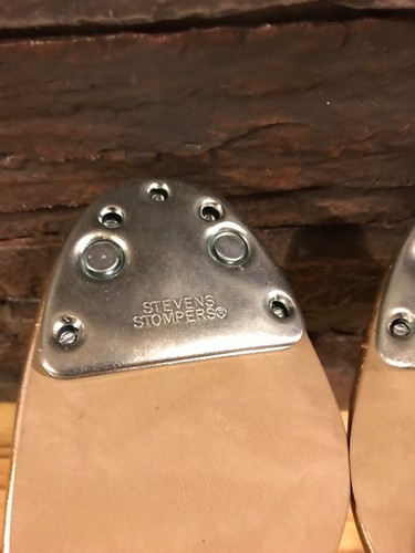 Gold Scoop Clogging  Shoes Women's Size 6.5 W With Steven Stomper Taps. Vintage