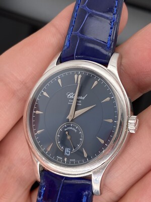 Chopard L.U.C 1860 Special Limited Edition 18k White Gold / Rare Blue Dial