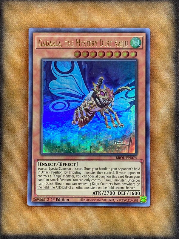 Yugioh Gadarla, the Mystery Dust Kaiju BROL-EN074 Ultra Rare 1st