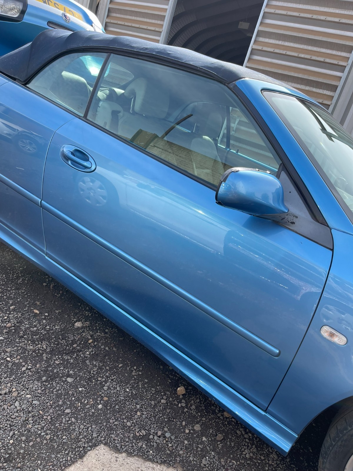 SAAB 9-3 Mk2 2008 3DR Facelift Convertible - O S F Driver's Door In Blue (305)