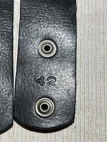 Pre-owned Handmade Robins Jean, Hand Made Leather Belt W/ Blk Swarovsky 100% Hand Made In Italy