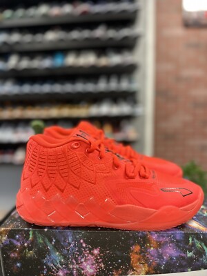 Size 9 - Puma MB1  Not From Here  Red Blast Mens Melo Basketball Shoe 377237-02