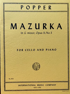 Popper, David - Mazurka in g minor, Op. 11, No. 3 (IMC # 825)