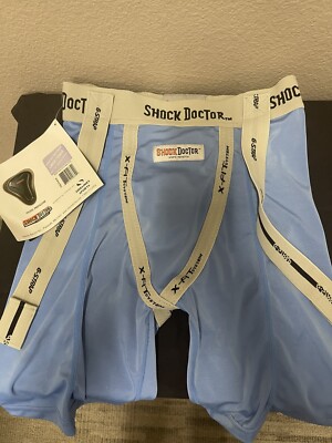NWT Shock Doctor Blue Women s  Hockey Shorts W g-Strap  Pelvic L 30-32