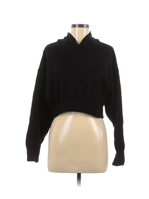 Zara Women Black Pullover Hoodie M 