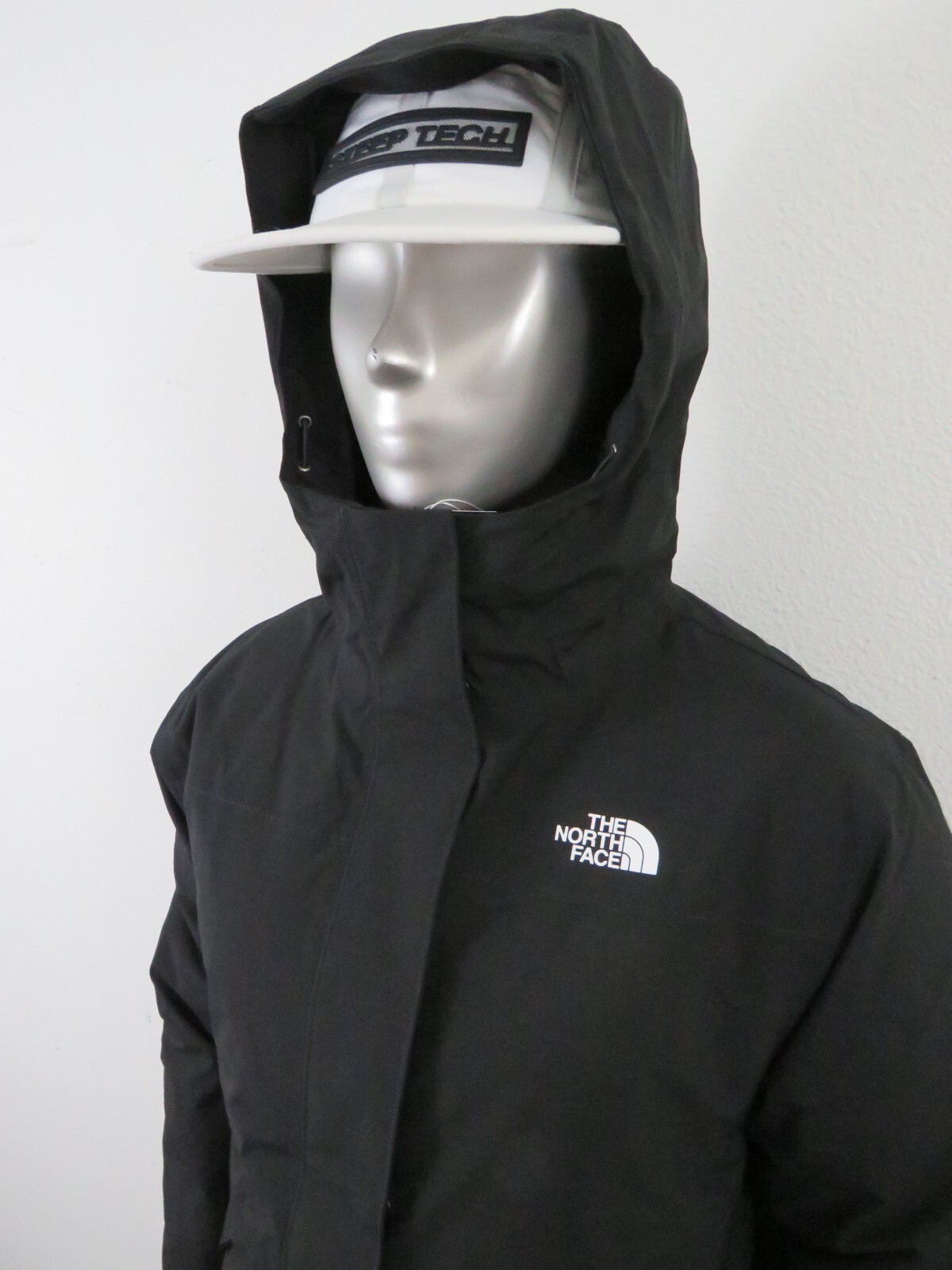 Pre-owned The North Face Womens  Sequoia Triclimate Waterproof Down Insulated Parka Jacket In Tnf Black / Tnf White Logo