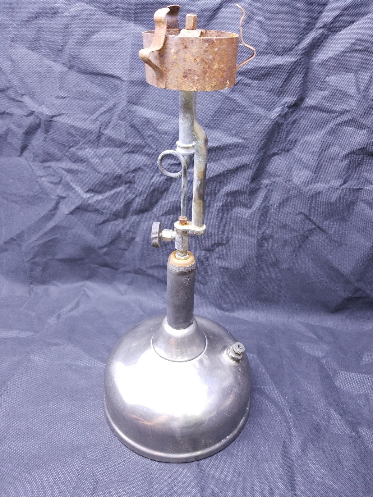 Vintage Coleman Quick-Lite Lantern Parlor Table Lamp Chrome