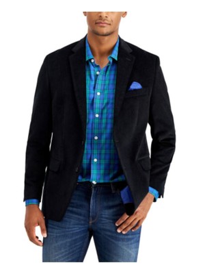 

CLUBROOM Мужское черное однобортное пальто из смесового хлопка 40 л, Черный, TLRR1PRW0000