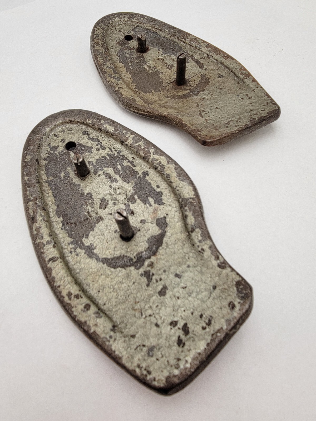 Pair H 39 Cobbler Shoe Lasts Replacement Part Decor Piece Cast Iron 6" x 3-1/4"