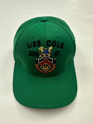 The Corps USS Cole DDG 67 Determined Warrior Green Baseball Cap One Size