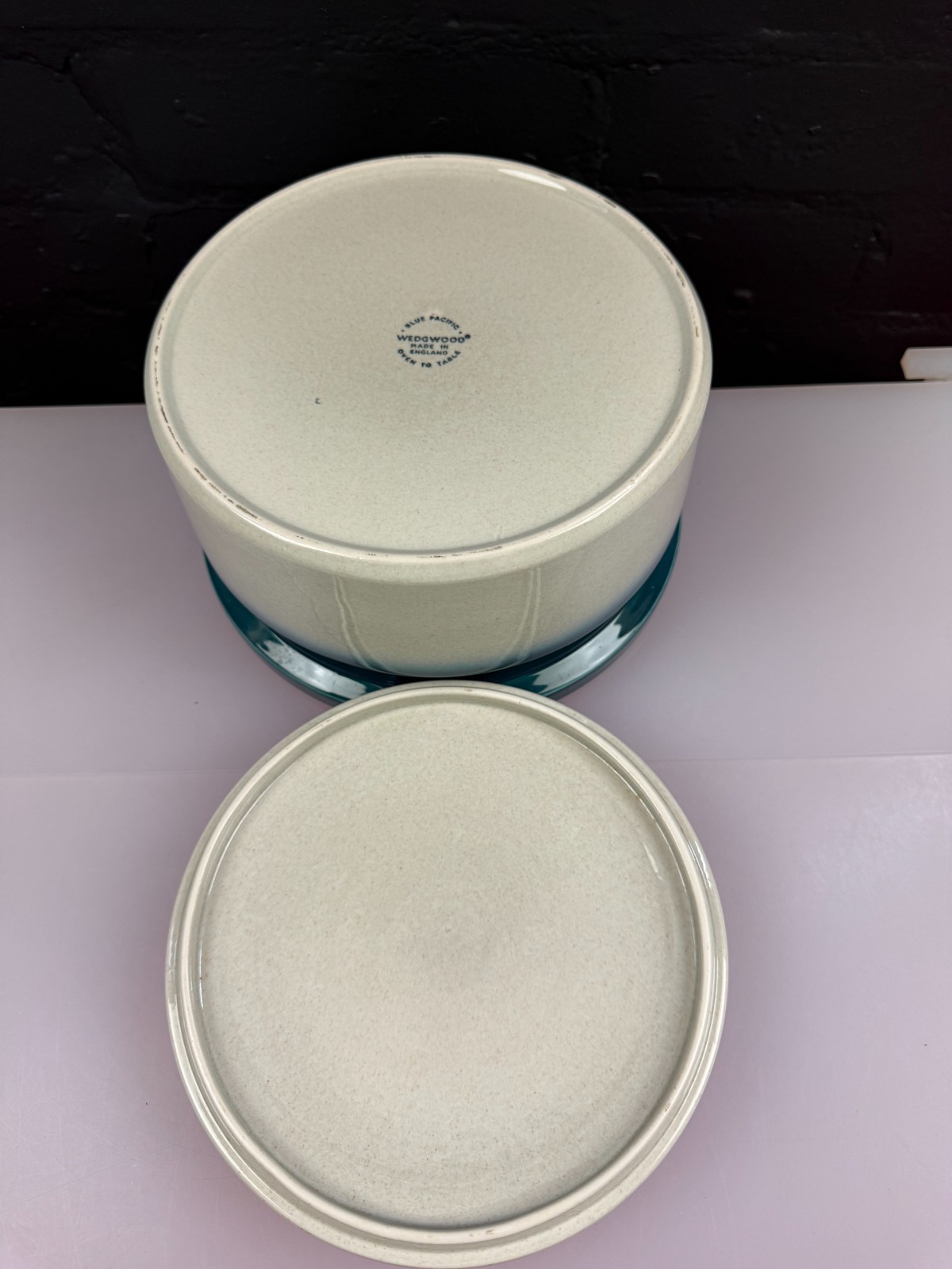 Wedgwood Blue Pacific Oval Covered Casserole Serving Dish 22 cm x 11.5 cm