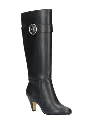 

BELLA VITA Женские черные ботинки для верховой езды InBraxton Almond Toe Cone Heel, Черный, BRAX+