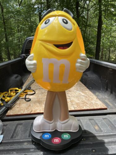 M&M YELLOW Candy Character 41'' Life Size Store Display On M&M YELLOW Candy Character 41'' Life Size Store Display On