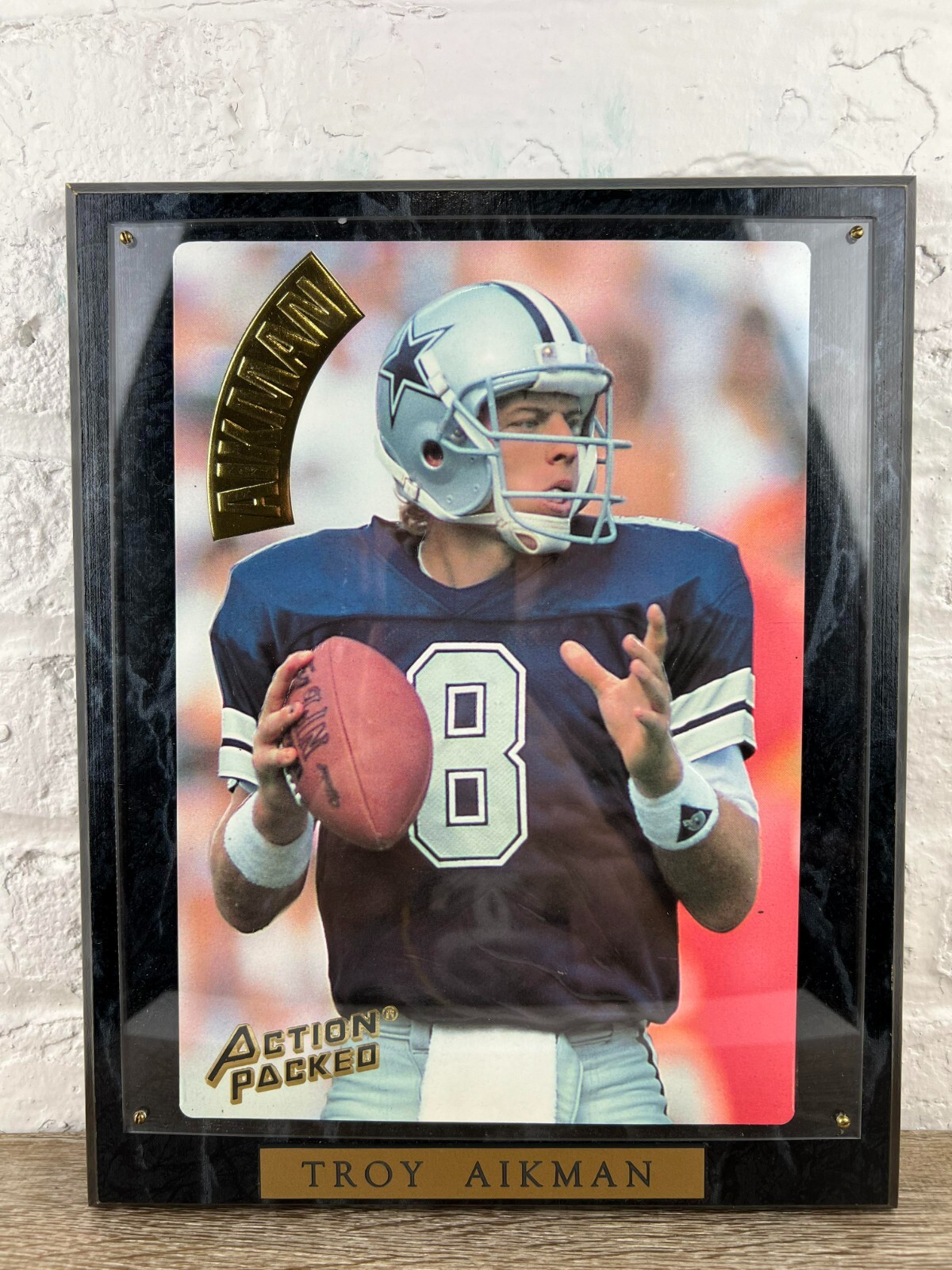 NFL Troy Aikman サインカード Troy Aikman Autograph Signed 1989 Pro Set Rookie Card #490