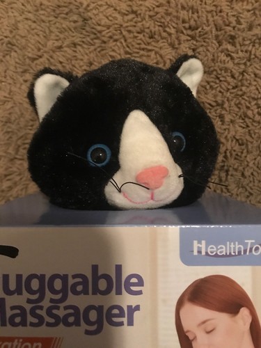 HEALTH TOUCH ANIMAL HUGGABLE MASSAGER - VIBRATION MASSAGE  PLUSH CAT -NEW IN BOX