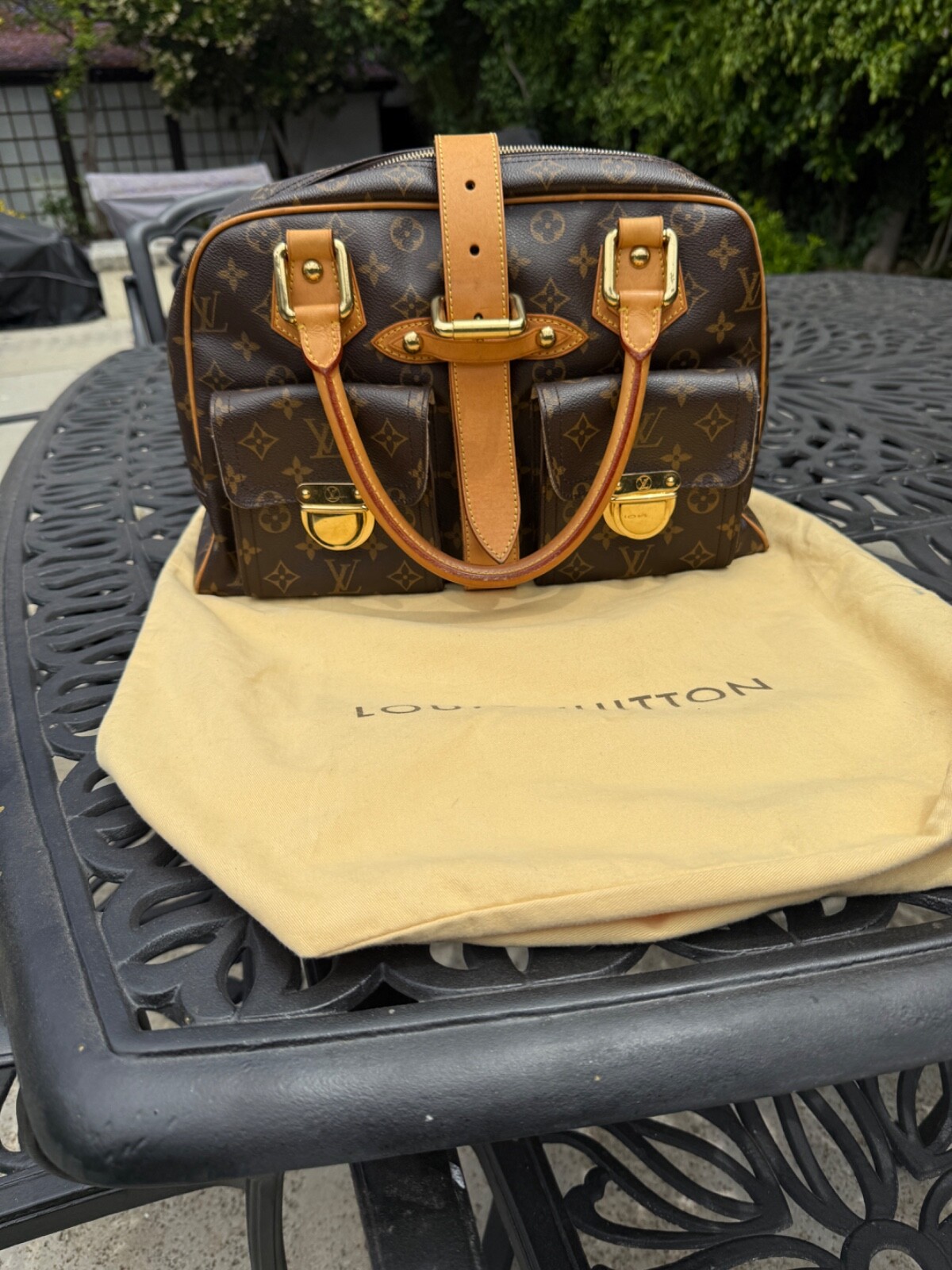 RARE VINTAGE LOUIS VUITTON MANHATTAN GM BAG IN MONOGRAM CANVAS W