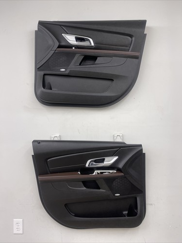 2010-2017 GMC Terrain Set Of Front Interior Power Door Panels OEM Black/Brown