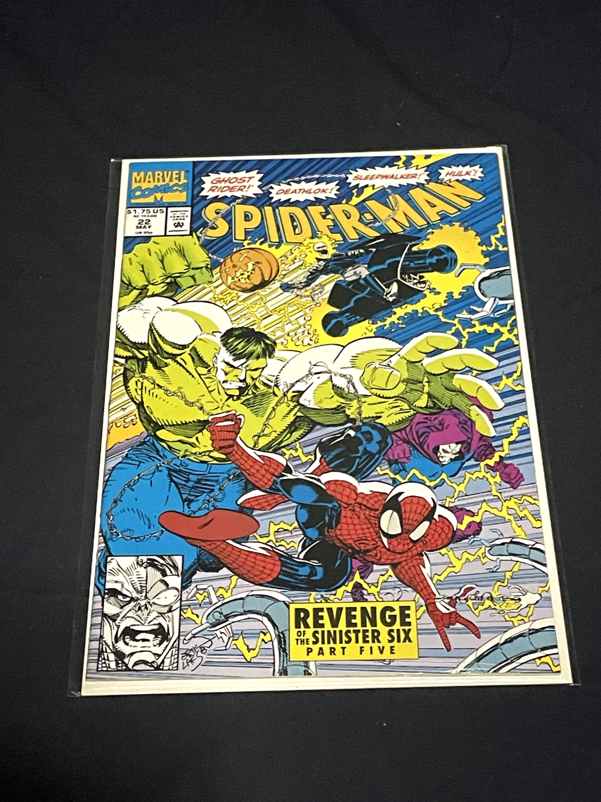 SPIDER MAN #22 1992 MARVEL COMIC REVENGE OF THE SINISTER SIX HIGH