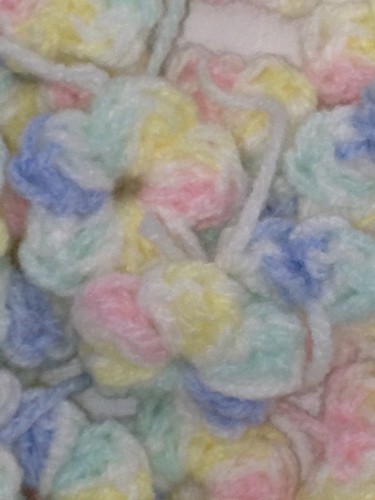Tiny Crochet Flower Scrapbooking Baby Shower Baby Pastels A Set Of Ten + 10 FREE