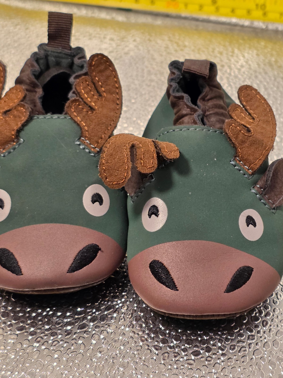 Wonder Nation Baby Boys Moose Animal Slippers Size 3, Soft Pull-On Shoes