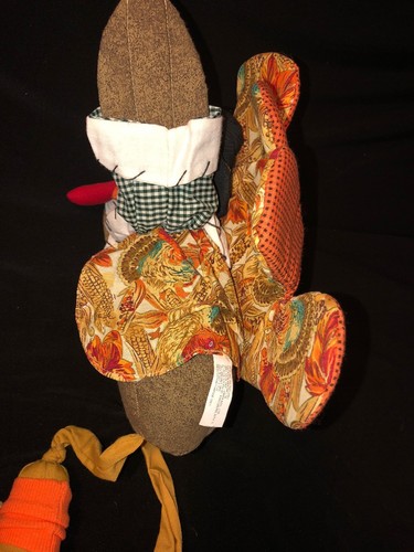 Plush Pilgrim Turkey Thanksgiving Decor EUC Free Shipping Hanging Or Sitting