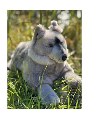 Auswella Plush Grey Wolf Floppy Pose