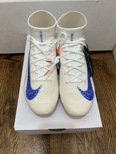 Pre-owned Nike Size 8 -  Zoom Mercurial Superfly 10 Elite Fg Blueprint Pack Below Retail In White