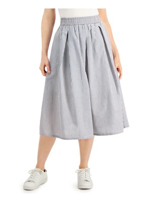 

TOMMY HILFIGER Женская белая текстурированная юбка-миди с карманами для работы на работу, Белый