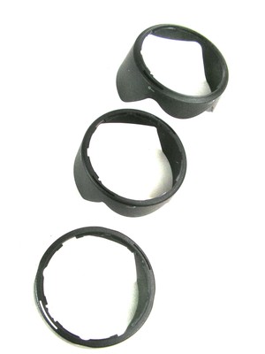 Three Nice Metal HB-25 NIKON LENS HOODS, Bayonet Mount, Fits Nikon 24-85mm f/2.8