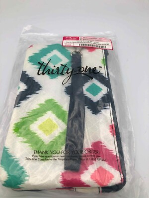 Thirty-one Easy Going Wristlet Candy Corners 3 compartments,