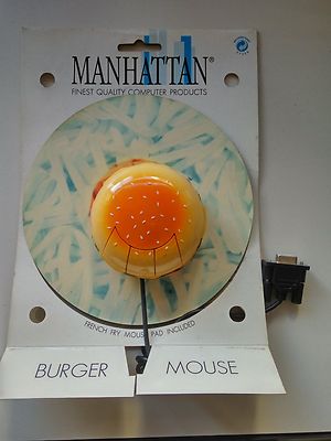 SERIAL MOUSE VINTAGE BURGER MOUSE 9 pin + mouse pad | eBay