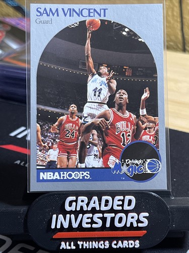 1990-91 NBA Hoops Sam Vincent Card #223 - Michael Jordan 1990-91 NBA Hoops Sam Vincent Card #223 - Michael Jordan