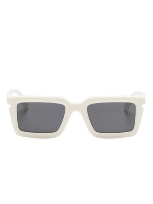 Pre-owned Off-white Oeri113s24pla0010107 Tucson White Sunglasses