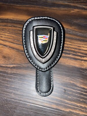 Car Sunglasses Holder Leather Sun Glasses Clip Cadillac Visor Accessories