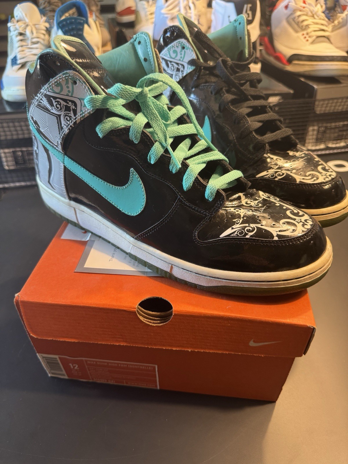 Nike Dunk High Dontrelle Willis Collection Royale Black/Azure/White Men Size 12