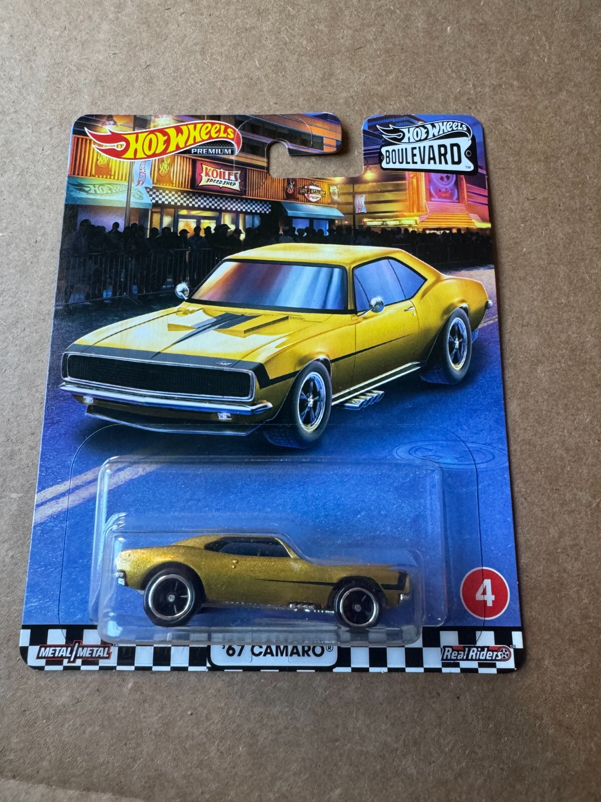 Hot Wheels Boulevard '67 Camaro Gold Real Riders E91 | eBay
